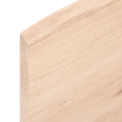 vidaXL Tischplatte 80x60x2 cm Massivholz Eiche Unbehandelt Baumkante