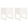 vidaXL Pflanzk&uuml;bel 2 Stk. Wei&szlig; 40x40x52,5 cm Massivholz Kiefer