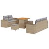 vidaXL Gartensofa-set 8 Stk. 8-Sitzanzahl Beige und Hellgrau