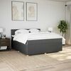 vidaXL Boxspringbett mit Matratze Dunkelgrau 180x200 cm Stoff