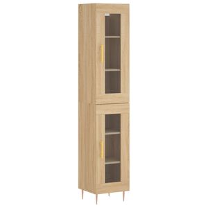 vidaXL Highboard Sonoma-Eiche 34,5x34x180 cm Holzwerkstoff