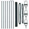 vidaXL Zaunpfosten Gr&uuml;n 10 x 1,5 m (25 mm Maschen) Stahl und PVC