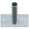 vidaXL Fahnen Pole Holde Silber 13 x 6 x 0,2 cm Stahl