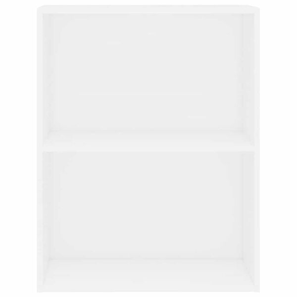 vidaXL Bücherregal 2 Fächer Weiß 60x30x76,5 cm Holzwerkstoff
