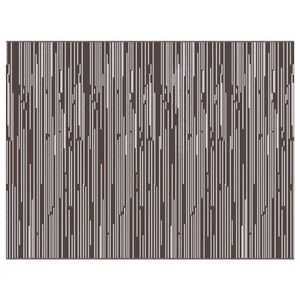 vidaXL Outdoor-Teppich Pinstripe ARAKIL Braun und Wei&szlig; 400 x 300 cm