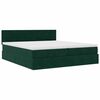 vidaXL Ottoman-Bett mit Matratzen Dunkelgr&uuml;n 160x200 cm Samt