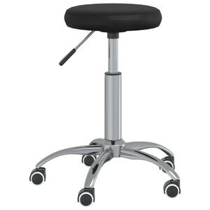 vidaXL Massagehocker Kunstleder Schwarz