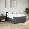 vidaXL Boxspringbett mit Matratze Dunkelgrau 140x190 cm Stoff