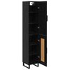 vidaXL Highboard Schwarz Eichen-Optik 34,5 x 34 x 180 cm Holzwerkstoff