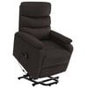 vidaXL Massagesessel mit Aufstehhilfe Dunkelbraun Stoff