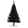 vidaXL Künstlicher vorbeleuchteter Weihnachtsbaum Schwarz 150 cm PVC