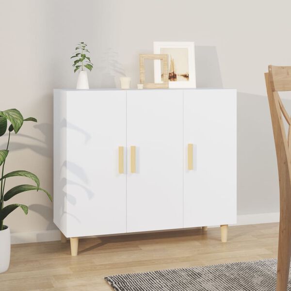 vidaXL Sideboard Weiß 90x34x80 cm Holzwerkstoff