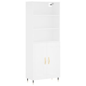 vidaXL Highboard Wei&szlig; 69,5x34x180 cm Holzwerkstoff