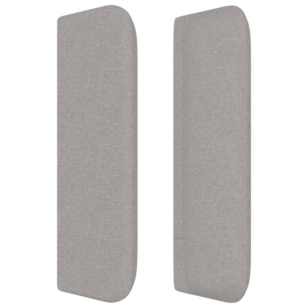 vidaXL Kopfteil mit Ohren Hellgrau 103x16x78/88 cm Stoff