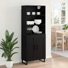 vidaXL Highboard Schwarz Eichen-Optik 69,5 x 34 x 180 cm Holzwerkstoff