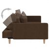 vidaXL Schlafsofa 2-Sitzer mit 2 Kissen Braun Stoff