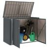 vidaXL Gartenlagerbox Schwarz 151,5 x 82 x 110,5 cm Stahl