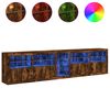 vidaXL Sideboard mit LED-Leuchten R&auml;uchereiche 283x37x67 cm