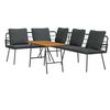 vidaXL Gartensofa-set 2 stk. Schwarz Poly-Rattan