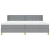 vidaXL Boxspringbett mit Matratze Hellgrau 200 x 200 cm Stoff