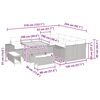 vidaXL Gartensofa-set mit Kissen 12 pcs Beige Poly-Rattan