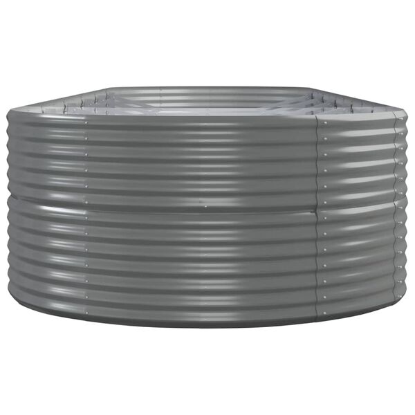 vidaXL Hochbeet Pulverbeschichteter Stahl 510x140x68 cm Grau