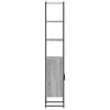 vidaXL Badschrank Grau Sonoma 33x33x185,5 cm Holzwerkstoff