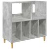 vidaXL Plattenspieler Stand Betongrau 82 x 39,5 x 82,5 cm