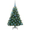 vidaXL K&uuml;nstlicher Weihnachtsbaum mit 150 LEDs Gr&uuml;n 120 cm PE und PVC