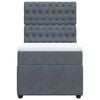 vidaXL Boxspringbett mit Matratze Dunkelgrau 100x200 cm Samt