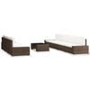vidaXL 8-tlg. Garten-Lounge-Set Poly Rattan Braun