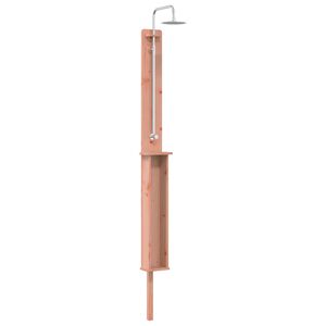vidaXL Gartendusche 246 cm Massives Douglasholz und Edelstahl Natur