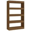vidaXL B&uuml;cherregal/Raumteiler Braun Eichen-Optik 80x30x135 cm