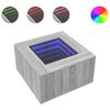 vidaXL LED-Couchtisch Grau Sonoma 60x60x40 cm Holzwerkstoff