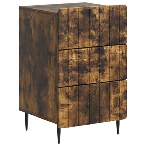 vidaXL Nachttisch Ger&auml;ucherte Eiche 43 x 41 x 68 cm Holzwerkstoff