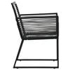 vidaXL 5-tlg. Garten-Essgruppe PVC Rattan Schwarz