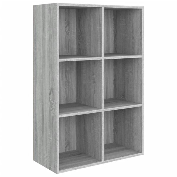 vidaXL B&uuml;cherregal/Sideboard Grau Sonoma 66x30x98 cm Holzwerkstoff