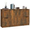 vidaXL Sideboards 3 Stk. R&auml;uchereiche Holzwerkstoff