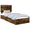 vidaXL Aufbewahrungsbett Ger&auml;ucherte Eiche 90 x 200 cm Holzwerkstoff