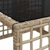 vidaXL 3-tlg. Garten-Ecksofa-Set mit Kissen Beige Poly Rattan