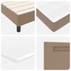 vidaXL Boxspringbett mit Matratze Cappuccino 140 x 190 cm Kunstleder