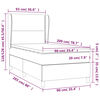 vidaXL Boxspringbett mit Matratze Dunkelgrau 90x200 cm Stoff