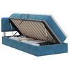 vidaXL LED-Speicherbett mit Matratze Dunkelblau 90 x 190 cm Samt