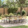 vidaXL Garten Essgruppe 9 pcs Braun Poly-Rattan