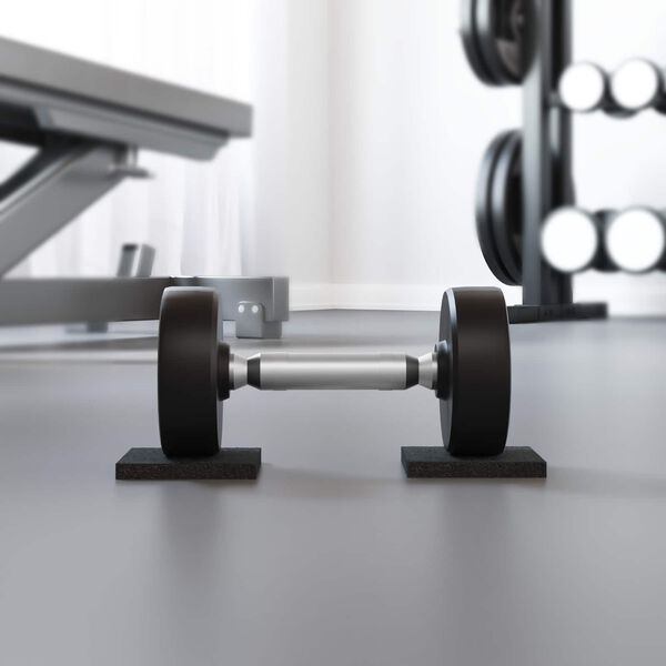 vidaXL Gummigranulat-Patiopad Schwarz 6 x 9 x 1 cm Gummi