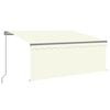vidaXL Markise Manuell Einziehbar mit Rollo 3x2,5 m Creme