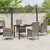 vidaXL Garten Essgruppe 5 pcs Grau Pulverbeschichteter Stahl