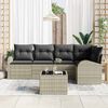 vidaXL Sofa Set mit Kissen 6 pcs Hellgrau Polyester