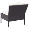 vidaXL 6-tlg. Garten-Lounge-Set mit Auflagen Poly Rattan Schwarz
