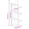 vidaXL Bücherregal Betongrau 48x25,5x140 cm Holzwerkstoff